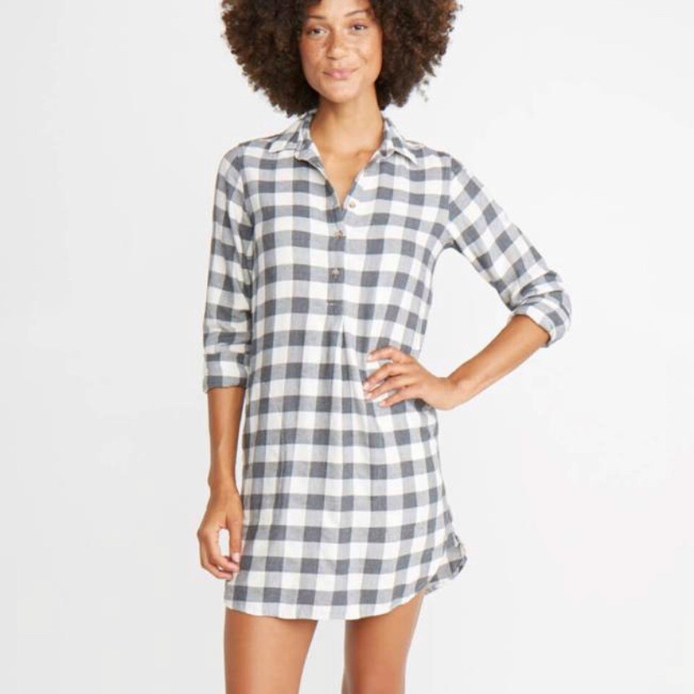 NEW Marine Layer Effie Popover Dress Flannel Small